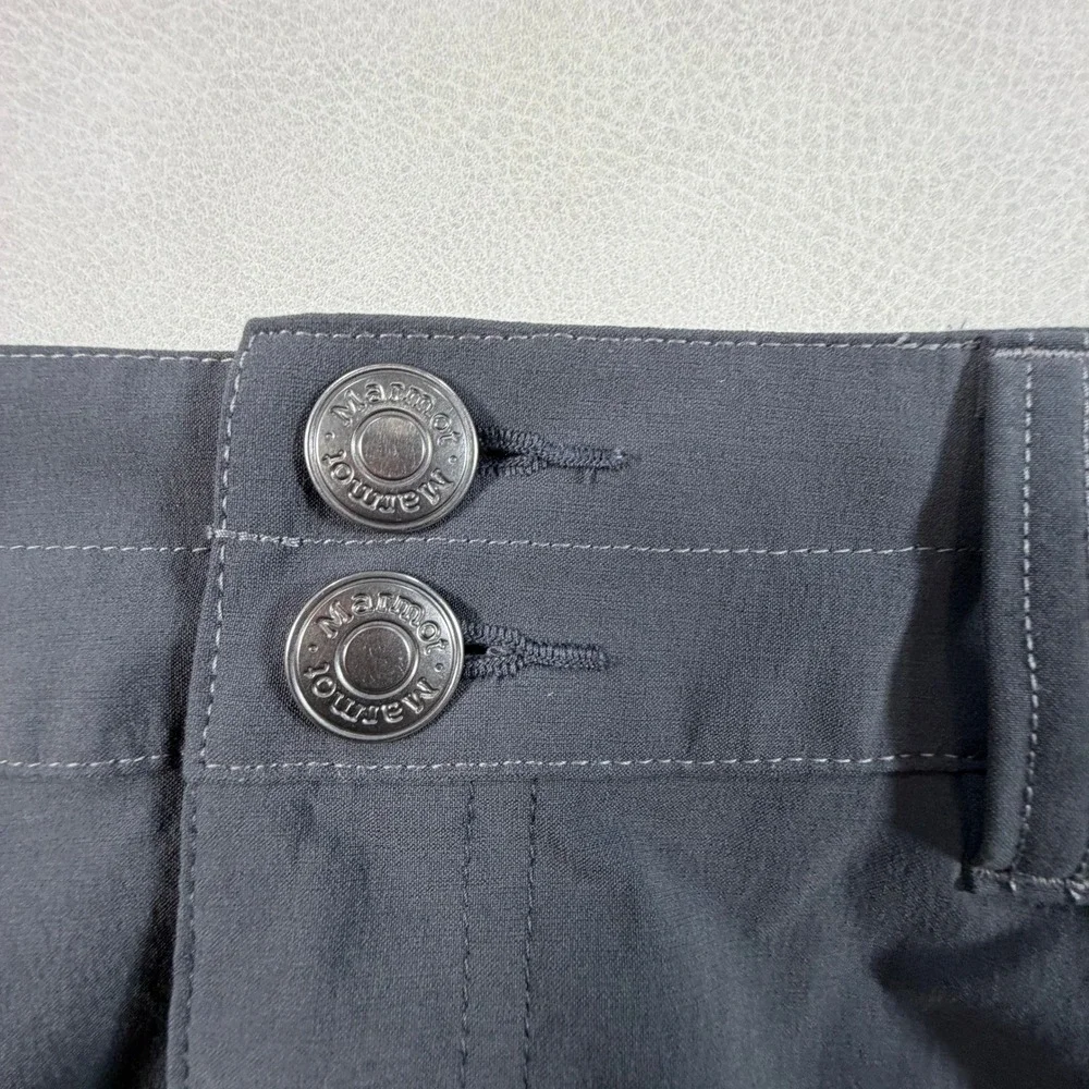Marmot Womens Size 4 Charcoal Gray Hiking‎ Shorts Double Button Outdoor Trail